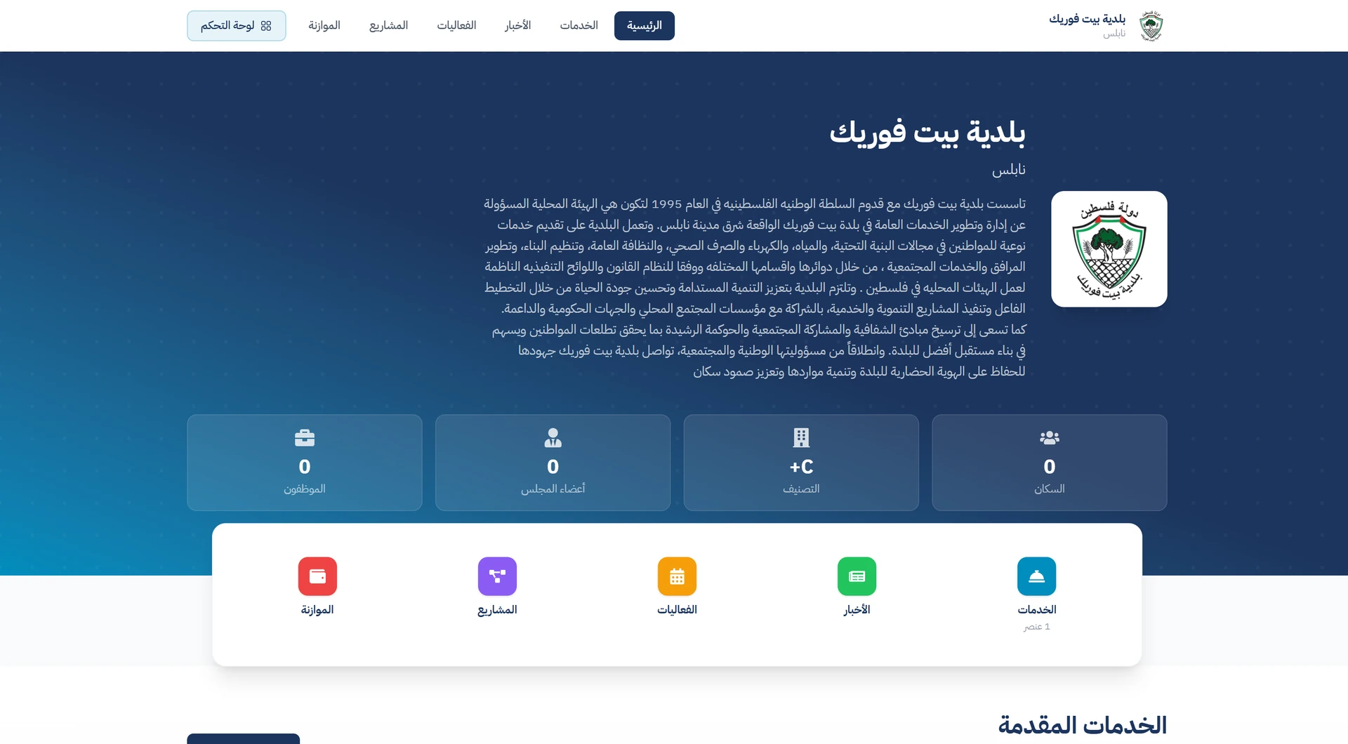 موقع بلدية بيت فوريك الكامل داخل حقنا نسأل، بهوية البلدية ومحتواها وروابط خدماتها ومشاريعها